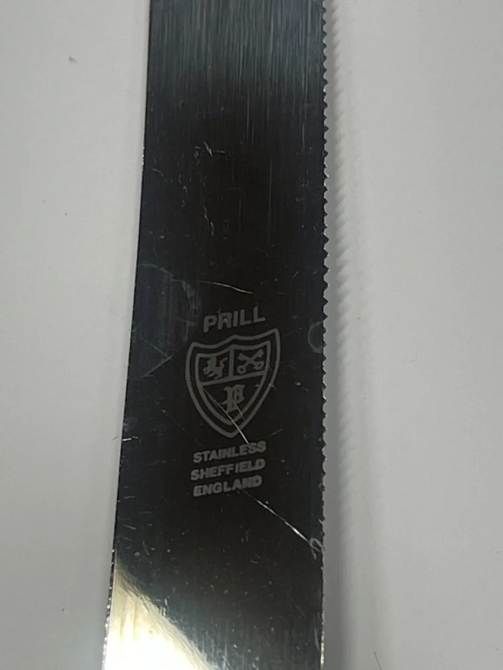 Spode Shima Prill Sheffield Bread Knife Porcelain Handle